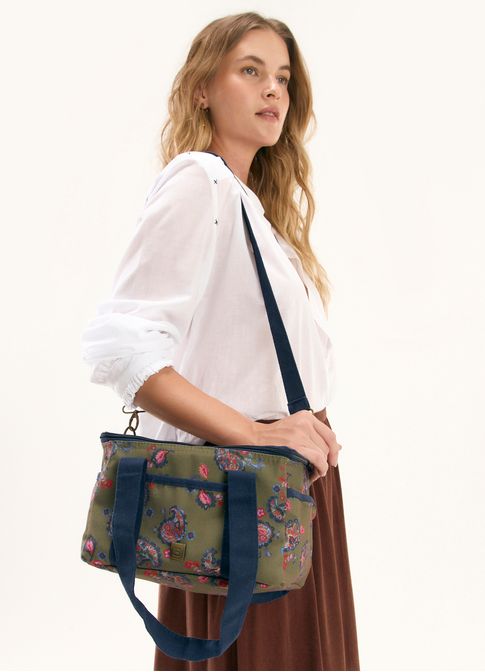 Cooler bag estampado paisley acqua