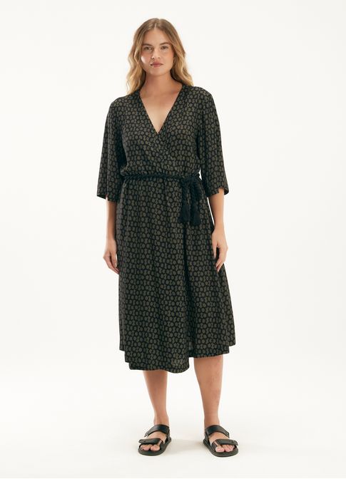 Vestido cachecouer estampado padrão nós