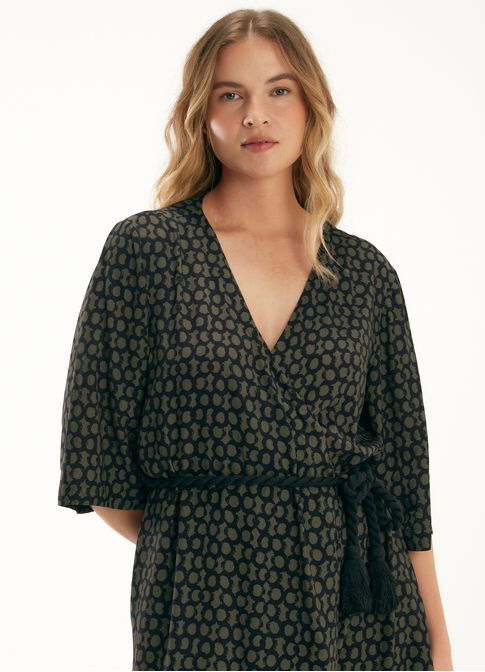 Vestido cachecouer estampado padrão nós
