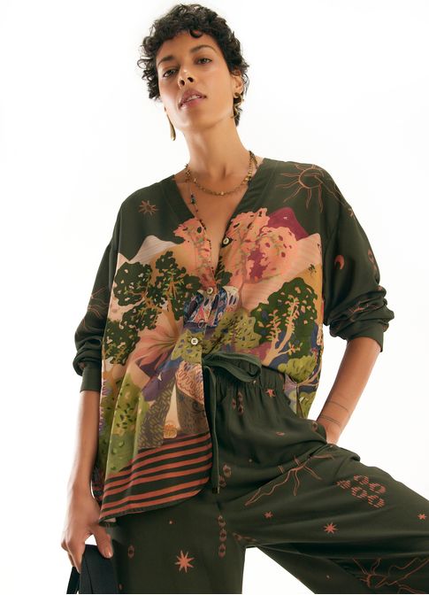 Blusa estampado zíngaro