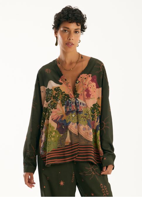 Blusa estampado zíngaro