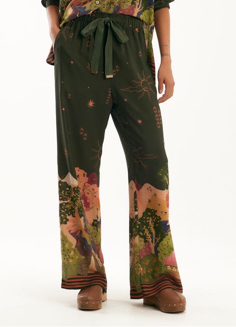 Calça estampado zíngaro