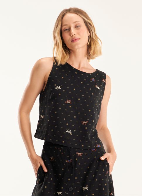 Blusa shell estampada diana
