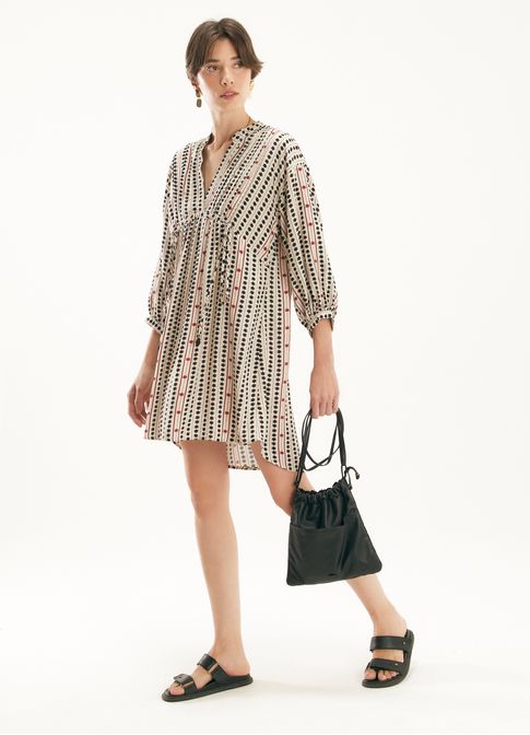 Vestido curto estampado montana
