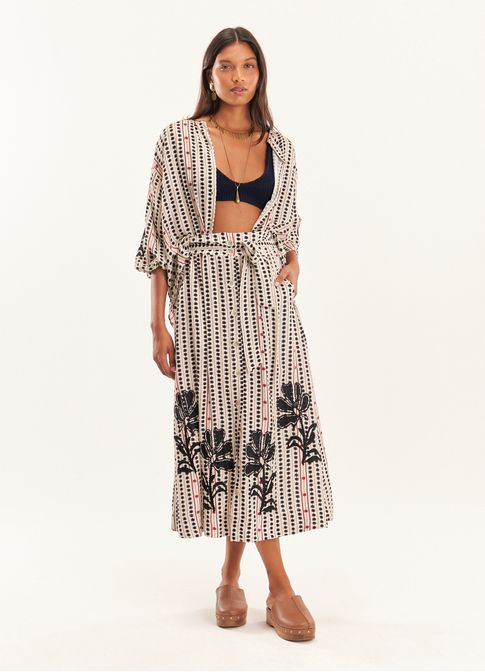 Saia estampada montana