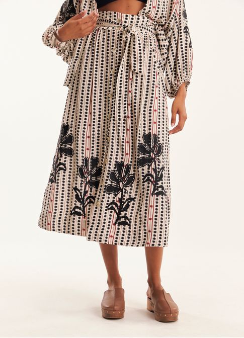 Saia estampada montana