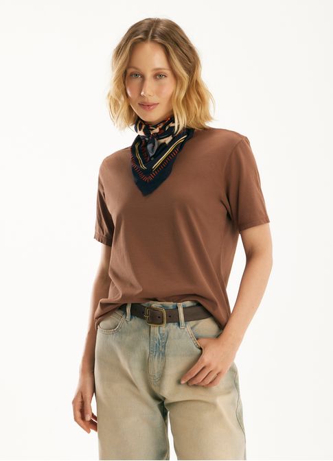 Blusa algodão classic marrom
