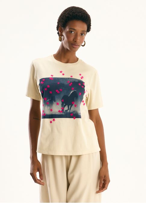 T-shirt classic liberdade areia