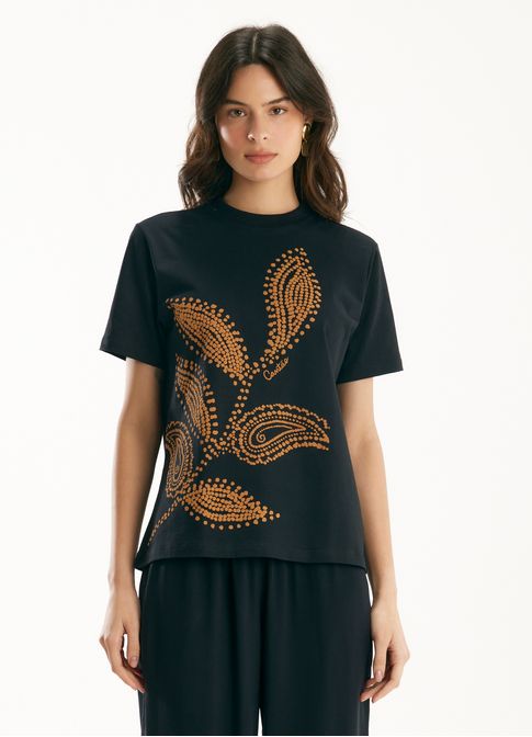 T-shirt classic maxi pasley preto