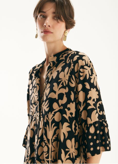 Vestido curto estampado alba