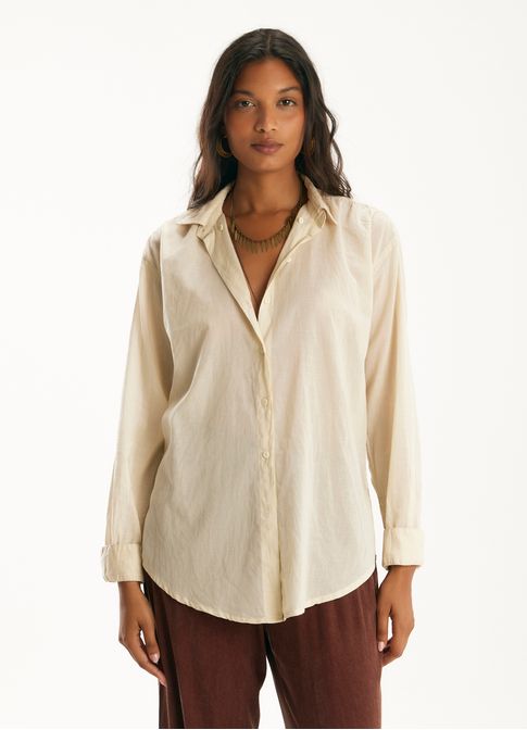 Camisa new voil movimento areia