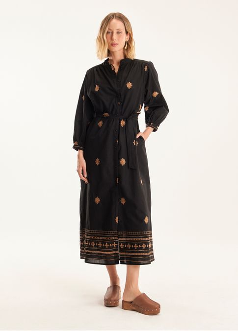 Vestido voil bordado nômade