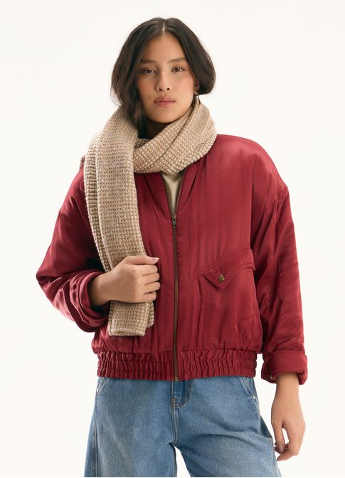 Cachecol tricô comfy areia