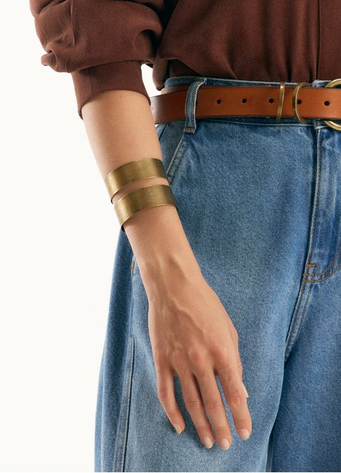Bracelete duplo metal