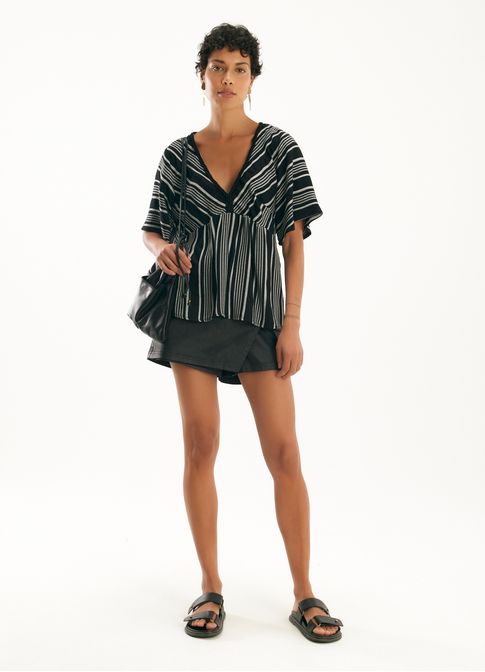 Blusa viscose listra jornada