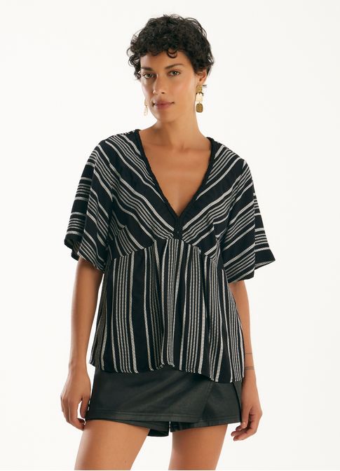 Blusa viscose listra jornada