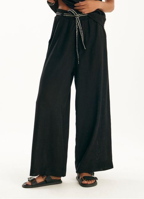 Calça linho horizontes preto