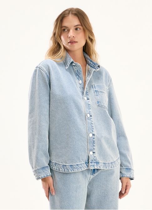 Camisa jeans textura jeans