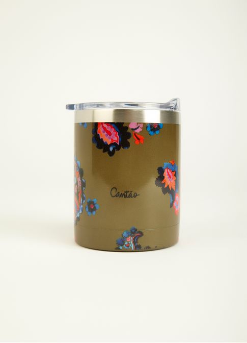 Copo térmico estampado paisley acqua