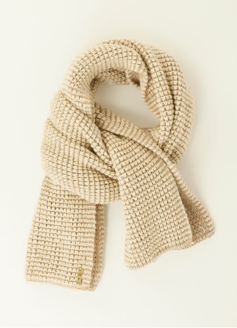 Cachecol tricô comfy areia
