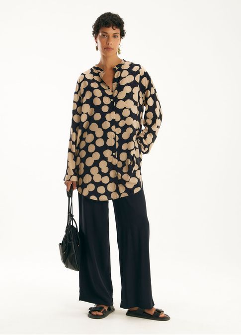 Camisão estampado polka dots