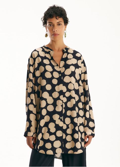 Camisão estampado polka dots