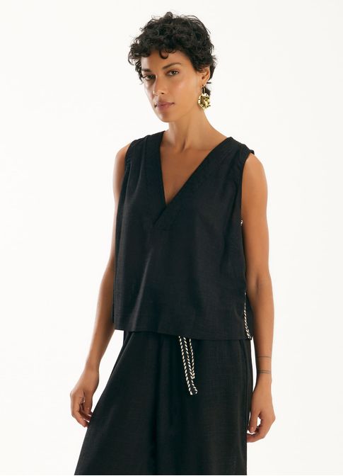 Shell linho horizontes preto