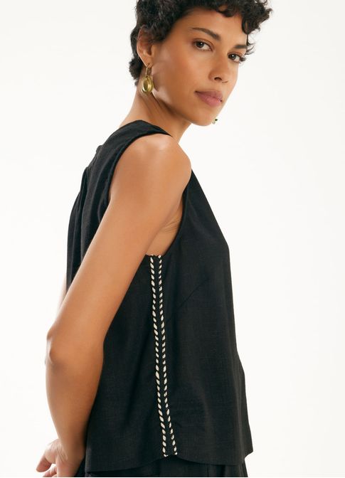 Shell linho horizontes preto