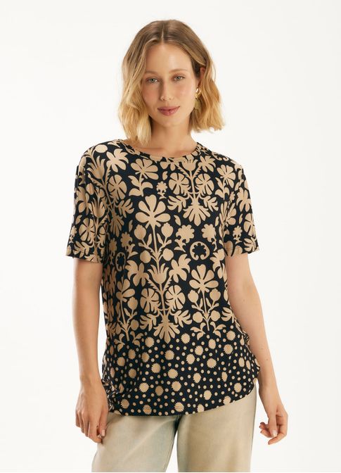 Blusa digital estampada alba
