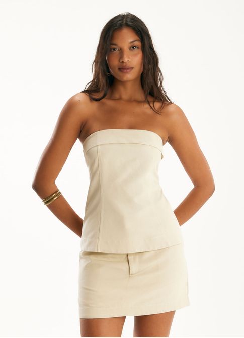 Blusa linho alba areia