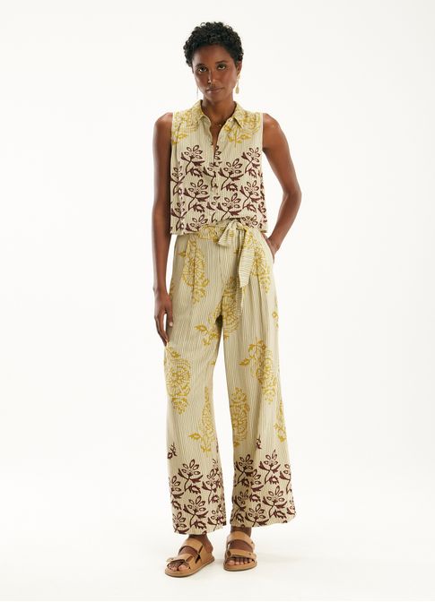 Calça estampada guitana