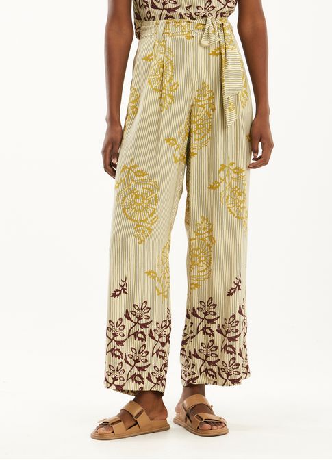 Calça estampada guitana