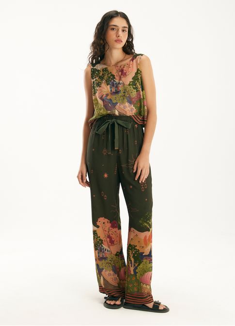 Blusa shell estampada zíngaro