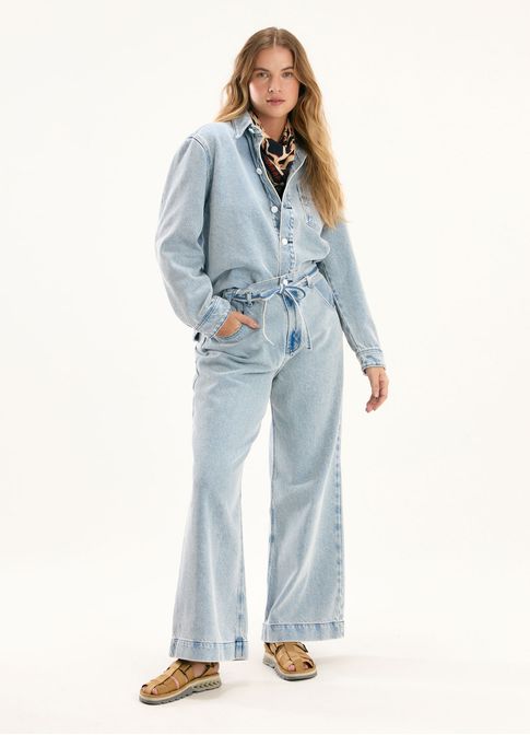 Camisa jeans textura jeans