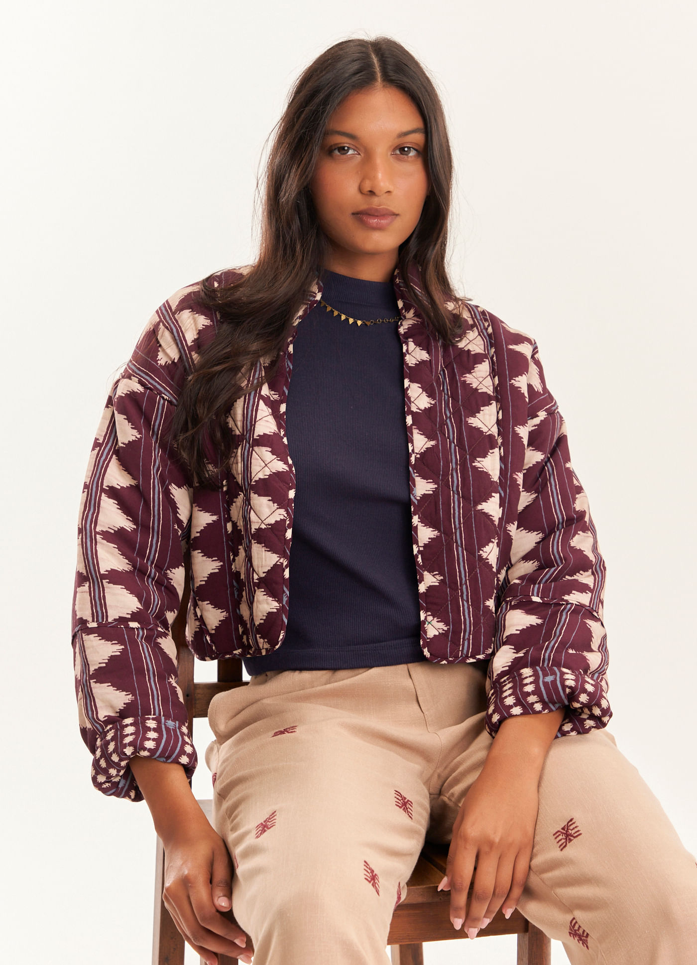 Casaco mix estampado colina campina