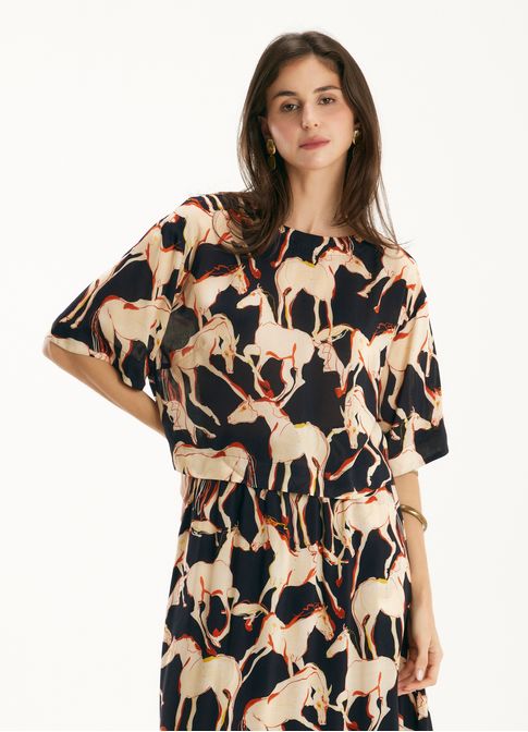 Blusa box est cabalos