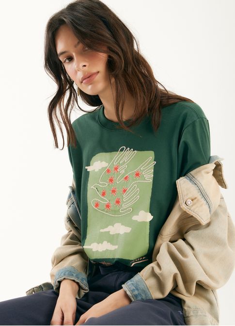 T-shirt classic jornada bordada verde militar