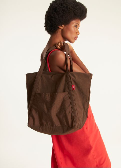 Super nylon bag marrom