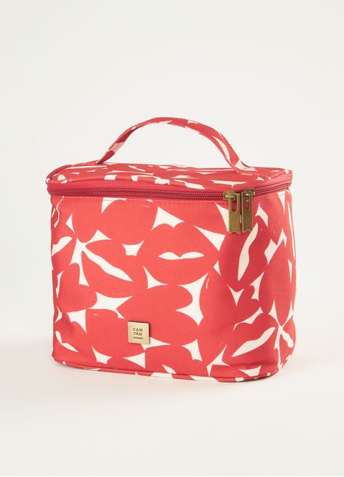 Necessaire canvas estampada bisous