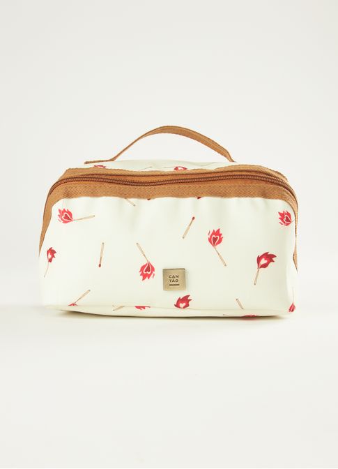 Necessaire canvas estampada fósforos
