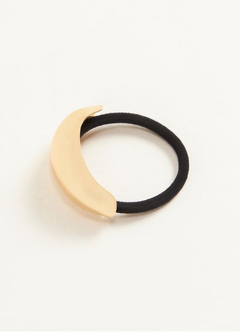 Prendedor metal ondular dourado