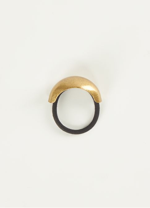 Prendedor metal ondular dourado