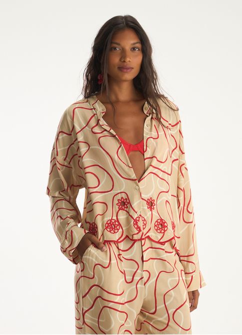 Camisa estampada ondular