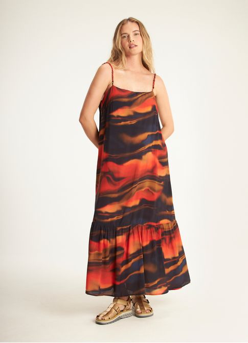 Vestido alcinha estampado noronha