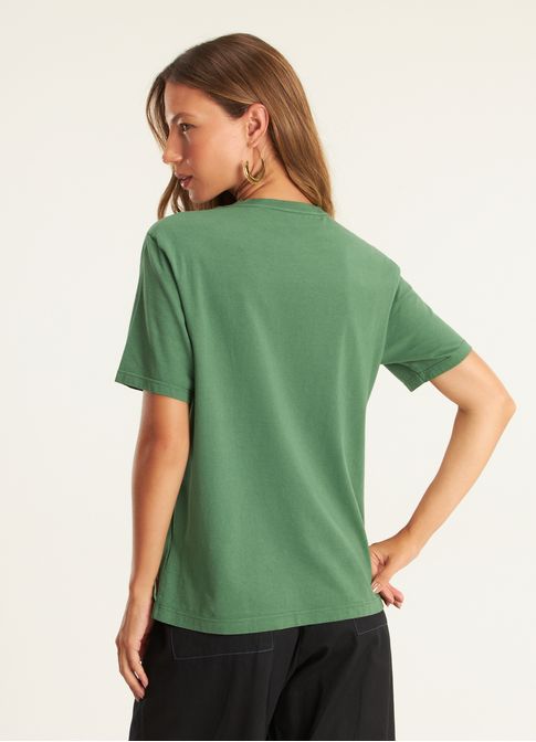 Blusa algodão classic verde escuro