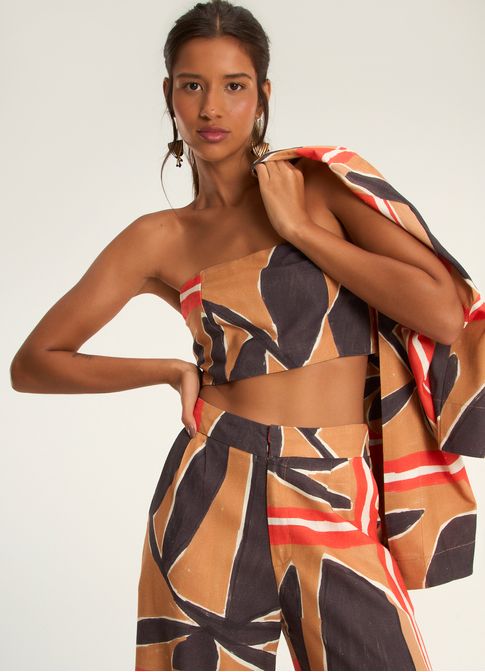 Top estampado efêmera