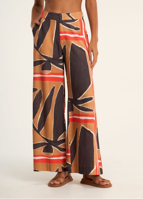 Calça estampada efêmera