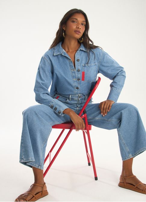 Jaqueta jeans leve zig jeans