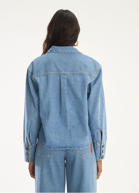 Jaqueta jeans leve zig jeans