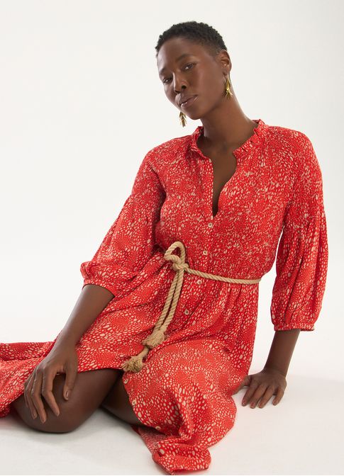 Vestido estampado chuvisco